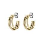 OLIVIA BURTON SS GP CRYSTAL CLAW HOOP EARRINGS