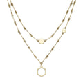 OLIVIA BURTON SS GP OPEN HEX BAR LINK NECKLET