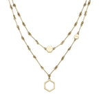 OLIVIA BURTON SS GP OPEN HEX BAR LINK NECKLET