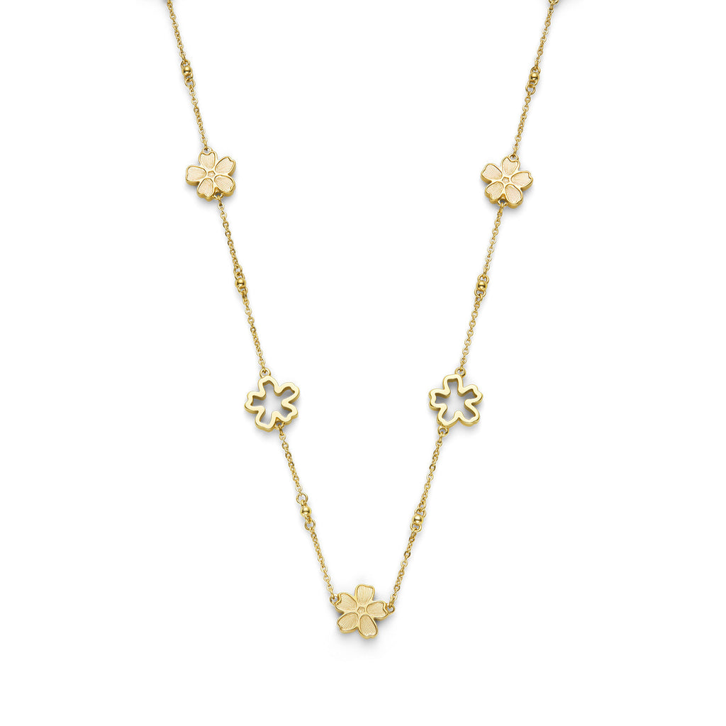 Forget Me Not Floral Gold Plated Necklace by Olivia Burton