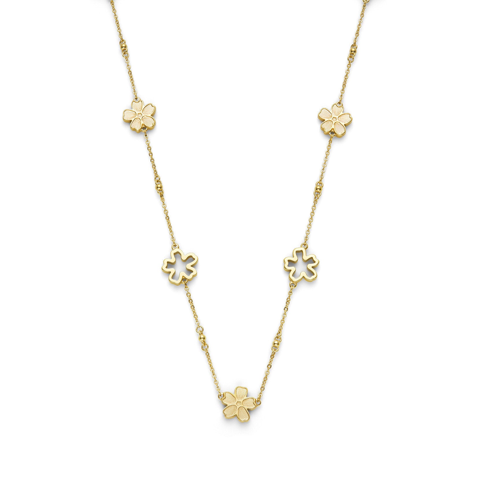 Forget Me Not Floral Gold Plated Necklace by Olivia Burton