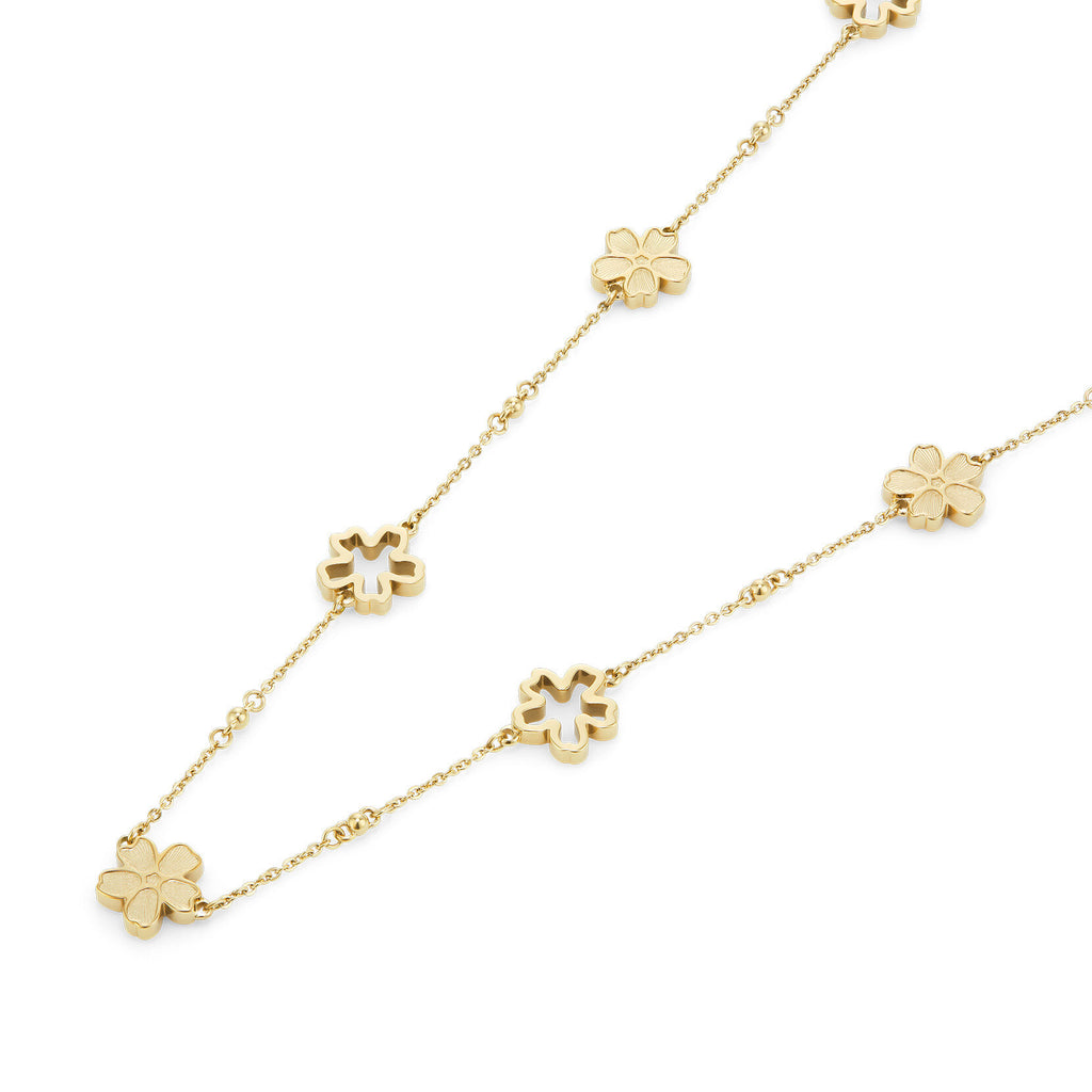 Forget Me Not Floral Gold Plated Necklace by Olivia Burton