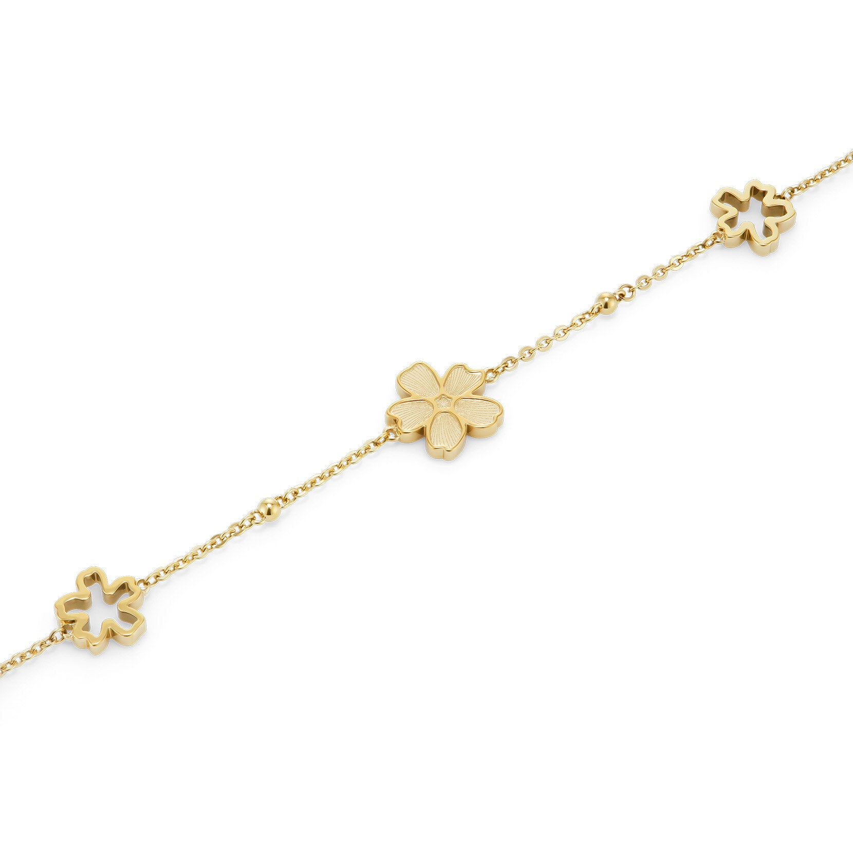 Forget Me Not Floral Gold Plated Bracelet by Olivia Burton