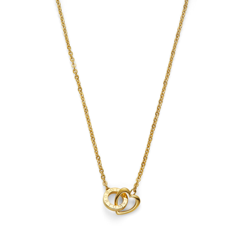 Kindred Interlink Heart Gold Plated Necklace by Olivia Burton