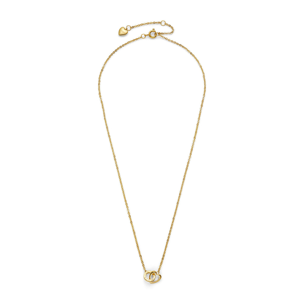 Kindred Interlink Heart Gold Plated Necklace by Olivia Burton