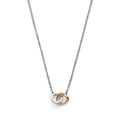 Kindred Interlink Heart Silver & Rose Gold Plated Necklet by Olivia Burton