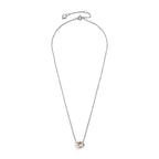 Kindred Interlink Heart Silver & Rose Gold Plated Necklet by Olivia Burton