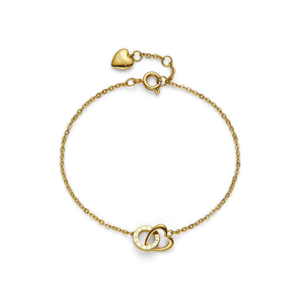 Kindred Interlink Heart Gold Plated Bracelet by Olivia Burton