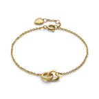 Kindred Interlink Heart Gold Plated Bracelet by Olivia Burton