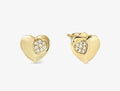 242304/006 Petit Sparkle Gold Plated & Zirconia Heart Earrings