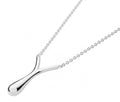 LADIES SILVER V DRIP NECKLACE