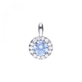 SILV ZIRC DIAMONFIRE P. BLUE HALO CZ PENDANT