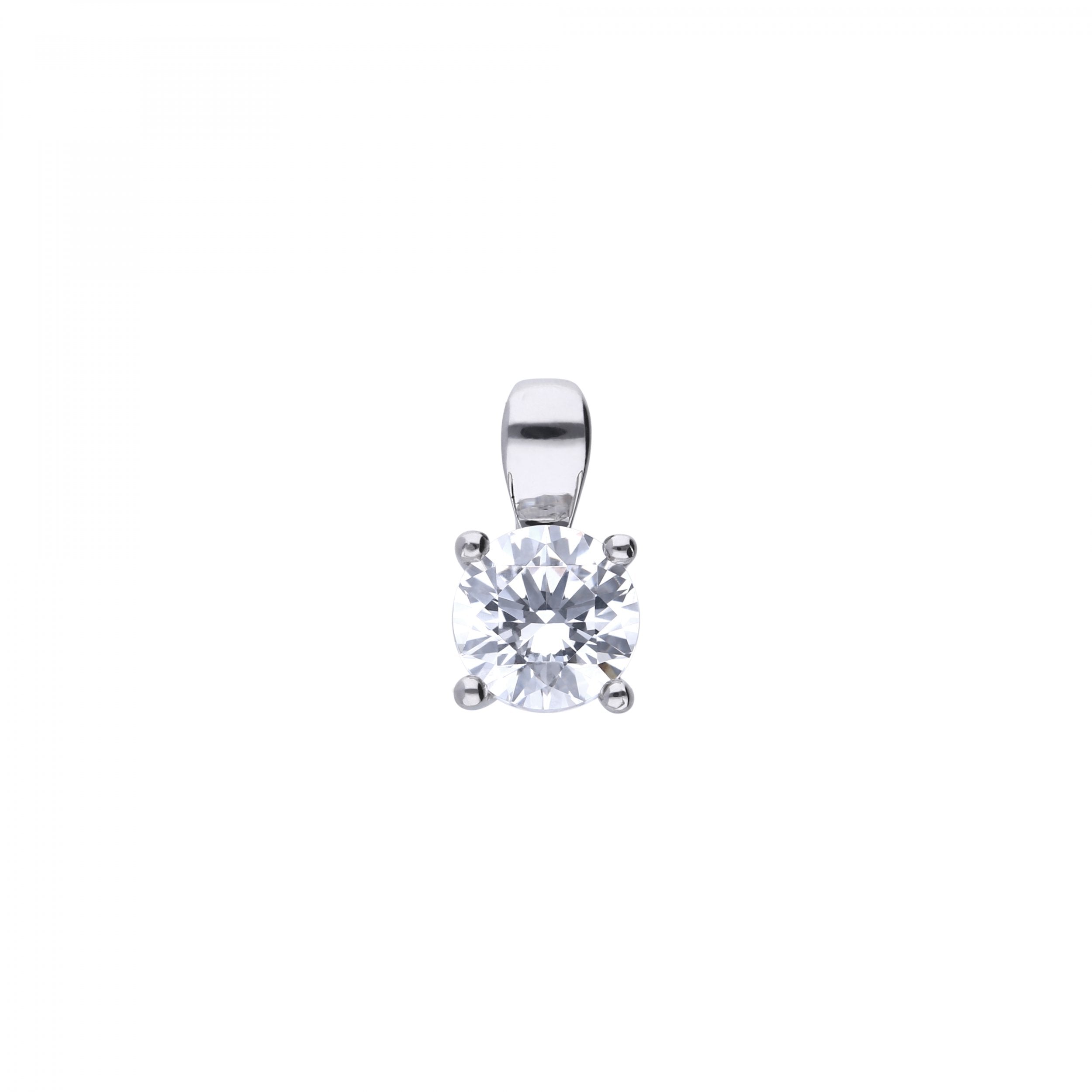 SILV ZIRC DIAMOND FIRE 0.75CT SOLIT 4 CLW PEND
