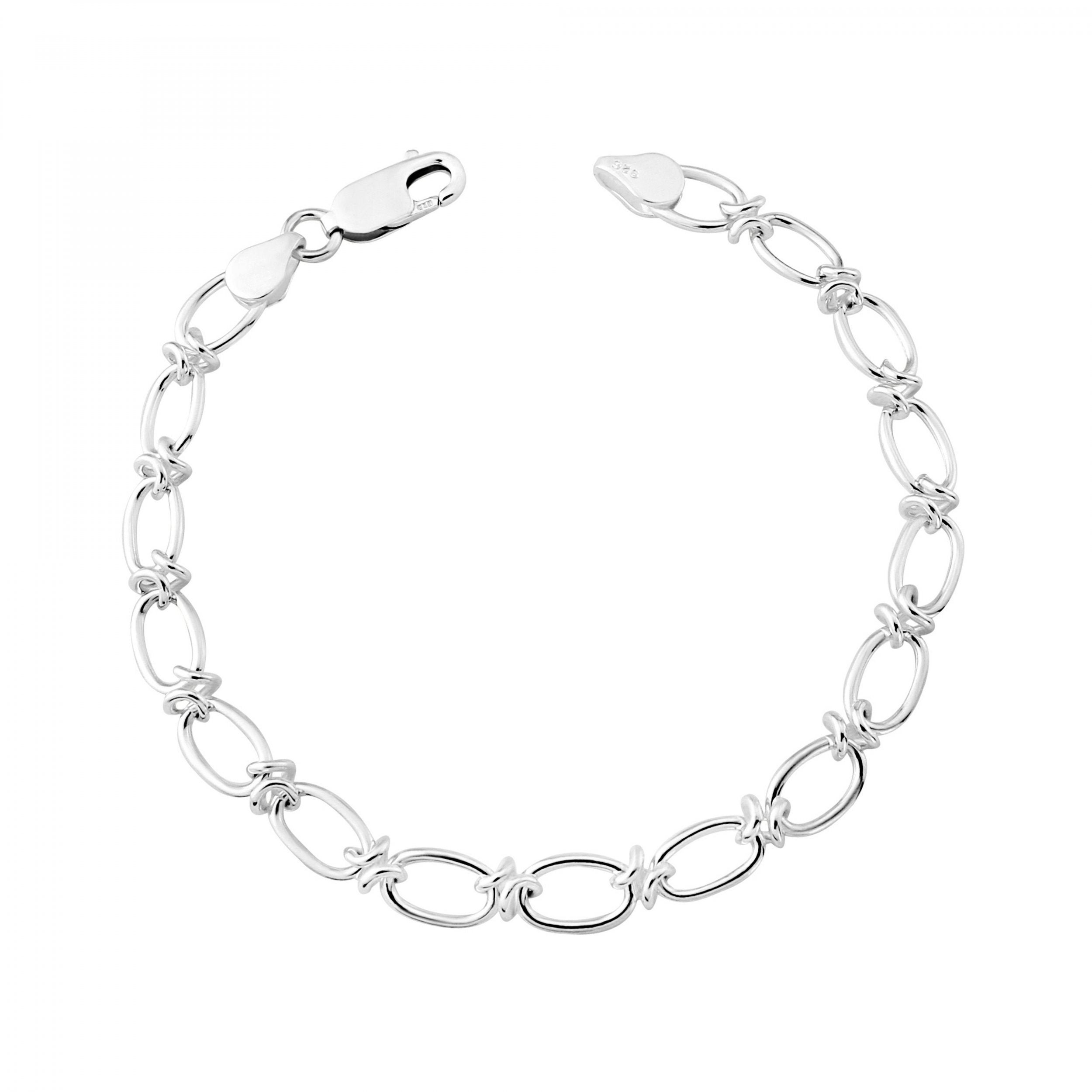 SILV OVAL SMALL & LARGE LINK ALTERNATING B'LET