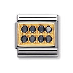 NOM CZ PAVE BLK 2 ROW - CZ PAVE