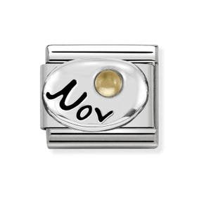 NOM CITRINE NOVEMBER BIRTHSTONE SILV SH