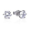 SILV ZIRC DIAMONFIRE 4.0CT SOLITAIRE CLAW STUD ER
