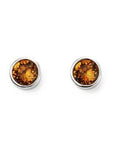 SILV RND TOPAZ SWAROVSKI NOVEMBER RUBSET STUD ER