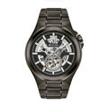 GNTS SS BLK PVD RND SKLELETON DL. AUTO BW