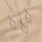 SILVER LONGER OPEN TWIST LOOPS EARRINGS | 30534
