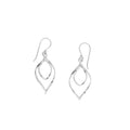 SILVER LONGER OPEN TWIST LOOPS EARRINGS | 30534