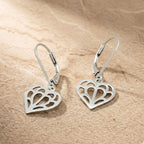 SILVER SMALL HEART OF YORKSHIRE HEART DROP EARRING