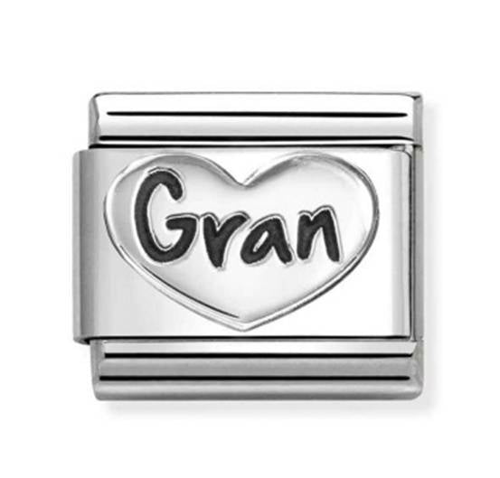 330101/98 NOMINATION HEART GRAN SILVER CHARM- OXID SYMBOL