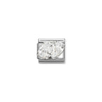 330329.09 NOMINATION SS CZ SILV SHINE WHITE DOUBLE DROP