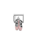 331805/21 NOMINATION PINK BALLET SHOES ENAMEL DANGLE CHARM