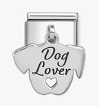 331811/13 Nomination Silver Dog Lover Dangle Charm