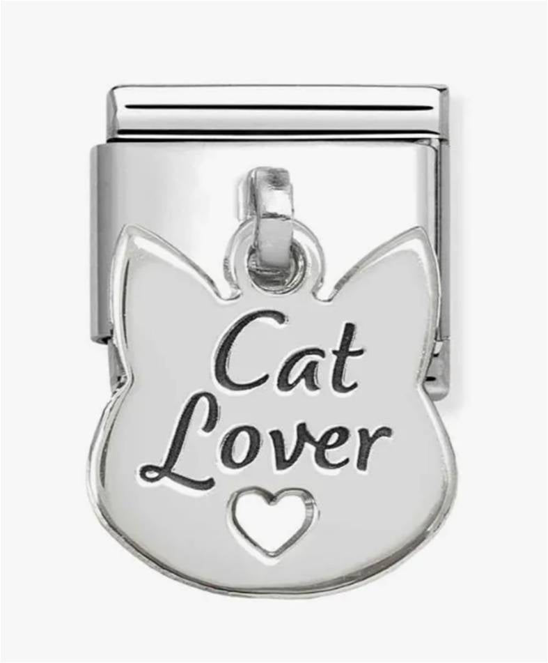 Nomination Silver Cat Lover Dangle Charm