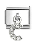 Nomination Silver Shine CZ Drop Initial C