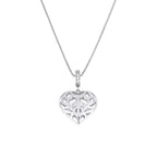 SILVER HANGING HEART OF YORKSHIRE PENDANT & CHAIN | 33852