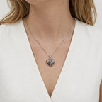 SILVER HANGING HEART OF YORKSHIRE PENDANT & CHAIN | 33852