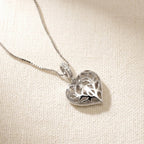 SILVER HANGING HEART OF YORKSHIRE PENDANT & CHAIN | 33852