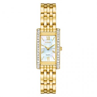 LDS CITIZEN GP RECT MOP DL. GRN CRYST SET BW