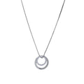 SILVER PAVE CIRCLES PENDANT & CHAIN | 34297
