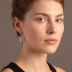 SILVER TREE OF LIFE RP ABALONE RND DROP EARRINGS