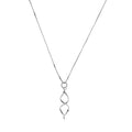 SILVER LONGER OPEN TWISTING PENDANT & CHAIN | 35640