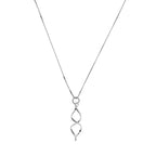 SILVER LONGER OPEN TWISTING PENDANT & CHAIN | 35640