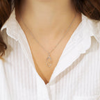 SILVER SPIRAL LOOP PENDANT & CHAIN | 35646