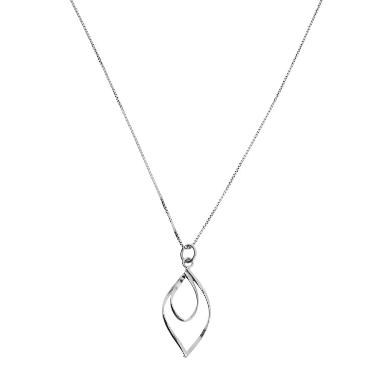 SILVER SPIRAL LOOP PENDANT & CHAIN | 35646