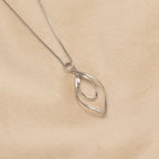 SILVER SPIRAL LOOP PENDANT & CHAIN | 35646