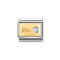 NOM MARCH AQUAMARIN GOLD - MONTH STONE
