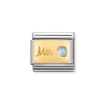 NOM MARCH AQUAMARIN GOLD - MONTH STONE