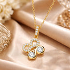 SILVER  GOLD VERMEIL ICONIC BOODLED MIRROR MOTIF PENDANT & CHAIN