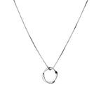 SILVER TWISTING OPEN CIRCLE PENDANT & CHAIN | 39266