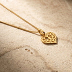 GOLD VERMEIL HEART OF YORKSHIRE PENDANT ON CHAIN