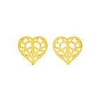 GOLD VERMEIL HEART OF YORKSHIRE STUD EARRINGS | 39362
