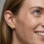 GOLD VERMEIL HEART OF YORKSHIRE STUD EARRINGS | 39362